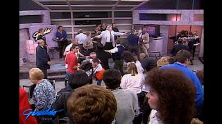 1988.  Skinhead brawl.  Geraldo Rivera, Roy Innis, Rabbi Goldman and 3 nazis on set