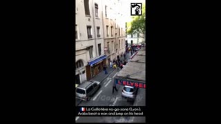 ARABS ATTACKING A MAN IN LYON
