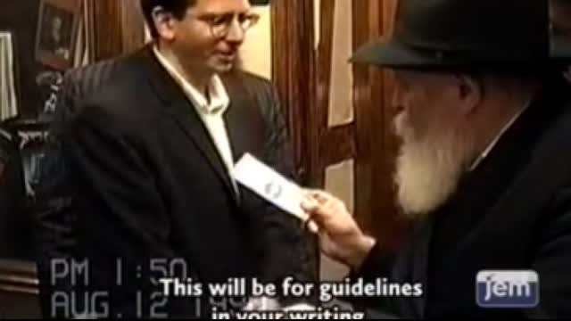 Chabad Rebbe Menachem Mendel Schneerson Blesses Hollywood Filmmakers