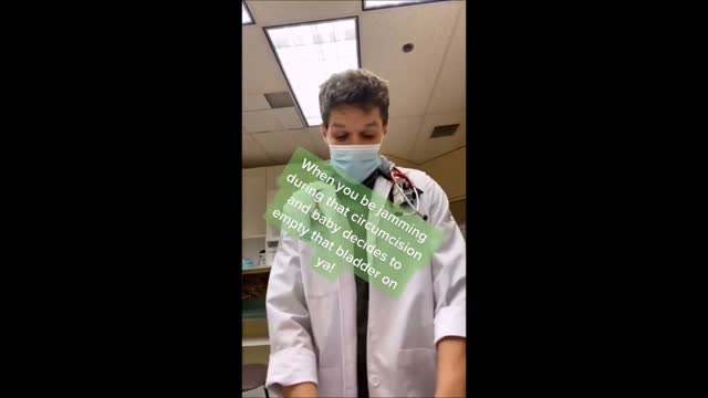 When you be jamming during that circumcision and baby decides to empty that bladder on ya!