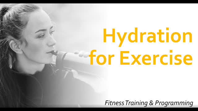 hydration for exercise fitness training