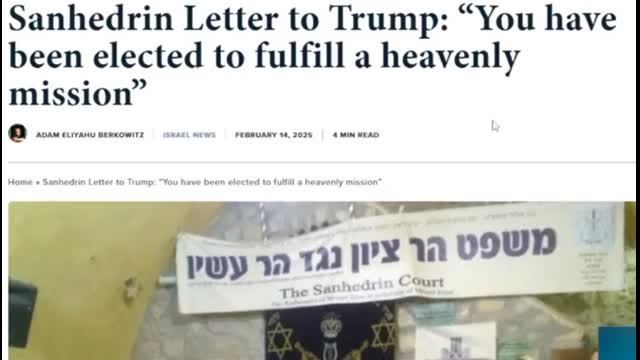 SATANs CHOSEN  SANHEDRIN LETTER TO TRUMP TO SET UP THE 7 NOAHIDE LAWS