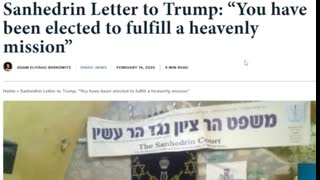SATANs CHOSEN  SANHEDRIN LETTER TO TRUMP TO SET UP THE 7 NOAHIDE LAWS