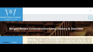 Jewish Virtual Library - Bergen-Belsen conditions were GOOD