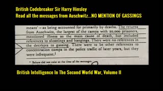 British Codebreaker Sir Harry Hinsley - No gassings at Auschwitz