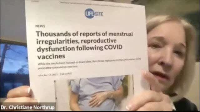 â£World renowned Gynecologist and Obstetrician Dr Christiane Northrup MD explains why women who have taken the injection â€“ and those around them - are suffering massive bleeding problems, menstrual irregularities and infertility
