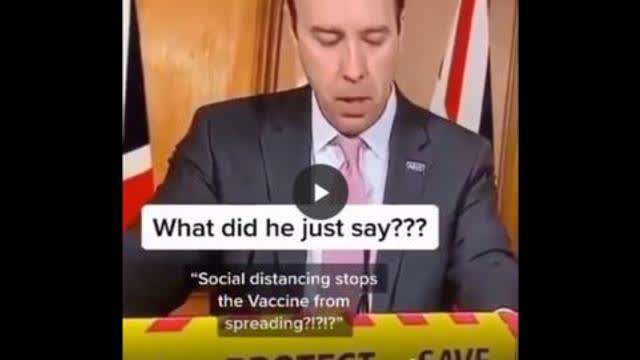 Matt Hancock: SOCIAL DISTANCING STOPS THE VACCINE FROM SPREADING...SAY WHAT!!!!