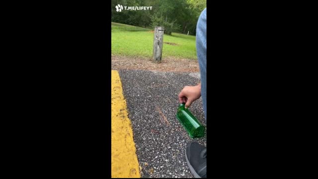 ...Girl gets a 5 second lesson on Nature whilst a Male Laughs