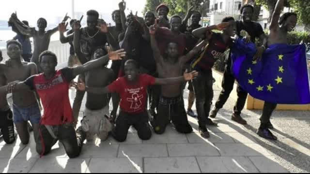 africa invaded europe..reading from a script..who wrote it?