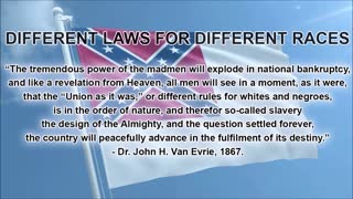 Different Laws for Different Races   John H  Van Evrie Pro Slavery Article, 1867