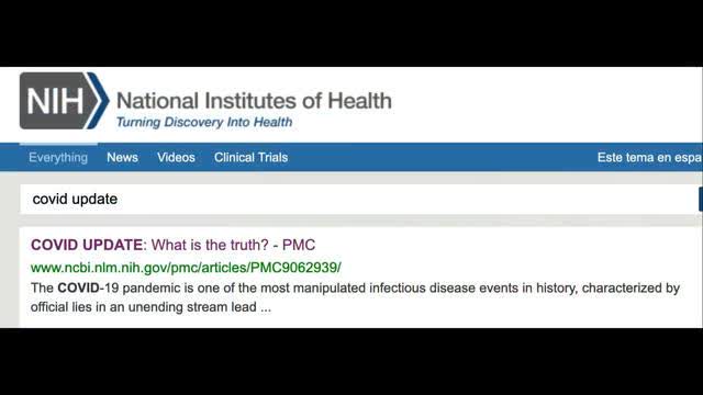 NIH Finally Admits everything? (Almost)